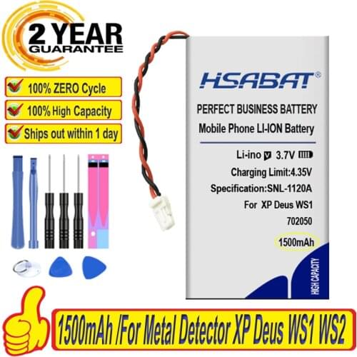 Top Brand 100% New 1500mAh Battery for Metal Detector XP Deus WS1 WS2 WS3 WS4 WS5 Metal Detector Batteries