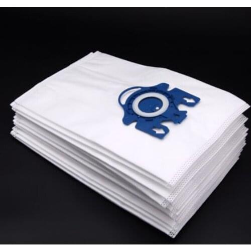Hot Selling 12pcs White Non-woven Vacuum Cleaner Bags For Miele 3D GN COMPLETE C2 C3 S2 S5 S8 S5210 S5211 Cleaning Accessories