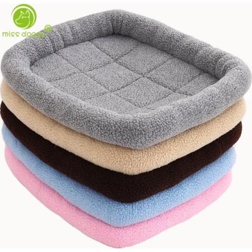 Fleece Super Soft Comfortable Pet Dog House Solid 5 Colors Home Dog Cat Beds for Small Dogs Home Decoration Pet Kennel Beds 10A