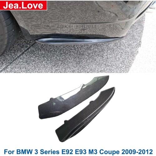 K Style Real Carbon Fiber Rear Bumper Side Splitter Corner Spoiler Covers For BMW 3 Series E92 E93 M3 Coupe 2009-2012
