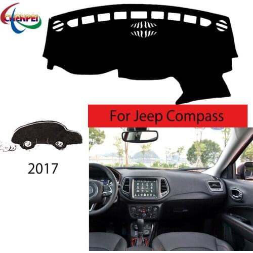 Car Dashboard Avoid Light Pad Instrument Platform Desk Cover Mat Carpets For Jeep Compass 2017 Interior Accessories
