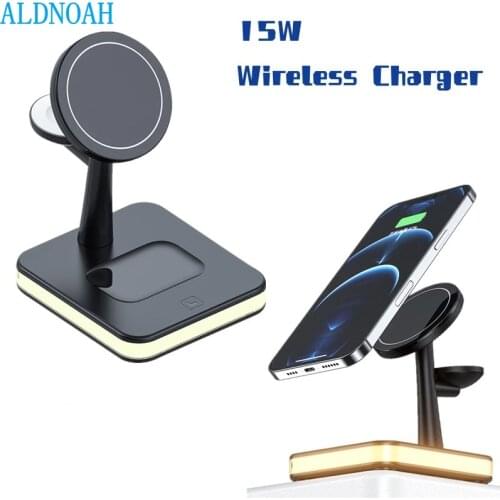25W 3 in 1 Magnetic Wireless Charger Fast Charging Station For iPhone 12 Pro Max Mini Chargers for Apple Watch 6 5 4 Airpods pro