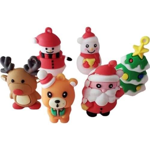 Samll creative rubber carton toys keychain toys gift for Christmas decorations kids gift suprize box toys kawaii toys