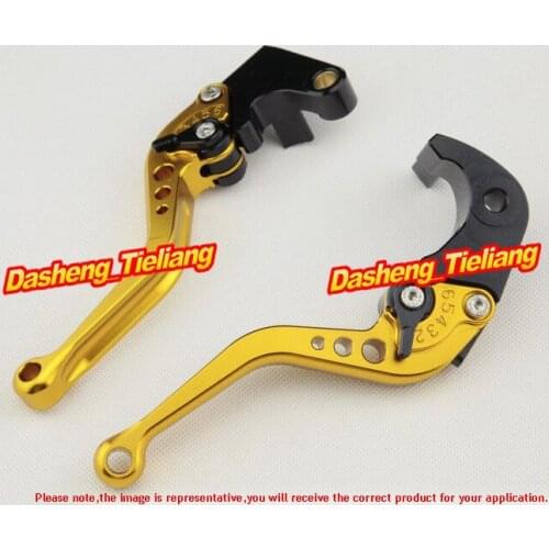 Motorcycle Short Brake Clutch Levers for Yamaha 2005-2011 YZF R6 & 2004-2008 YZF-R1, GOLD Color