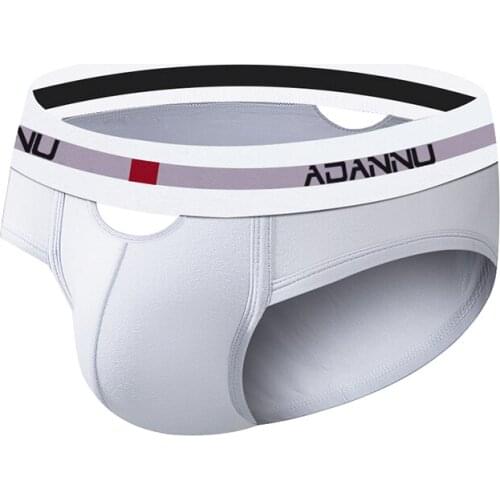 Breathable Hole Sexy Mens Briefs Cotton Underwear Man Slip Mens Underware Hollow Men Underpants U Convex ​Cueca Gay AD7501