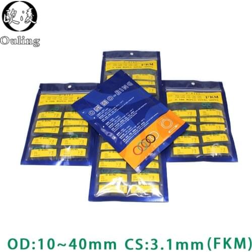 Thickness CS3.1mm multiple size repair kit combination FKM Green Fluorine rubber Ring O-Ring Seal Oil Gaskets wear resistant