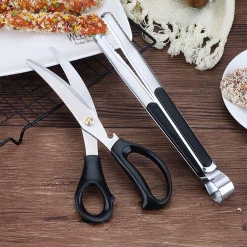 BBQ Kithen Scissors Clip Set Chicken Steak Scissors Food Clip Gadget Kitchen Scissors for Bone Chicken Vegetable Kitchen Tools