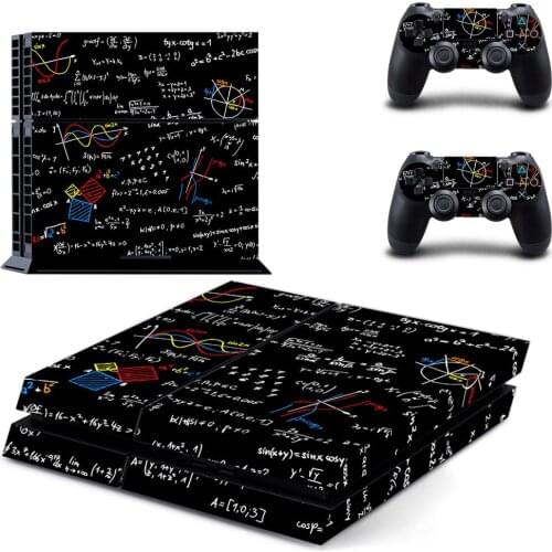 Mathematics Style PS4 Skin Sticker for Playstation 4 Console & 2 Controllers Decal Vinyl Protective Skins Style 1