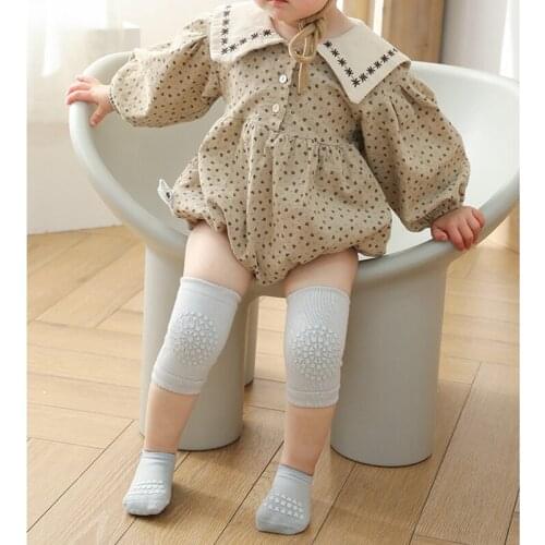 Floor Socks With Rubber Sole For Toddlers Baby Anti-slip Baby Crawling Knee Protetion Kneepad Child Clothing Newborn Accessories
