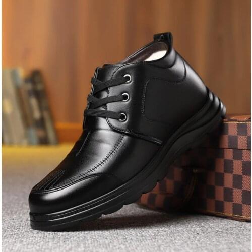 2021 New Men Boots Fashion Winter Snow Boots Fur Warm Winter Ankle Shoes Male Footwear Outdoor Sneakers Masculino Elderly Shoes