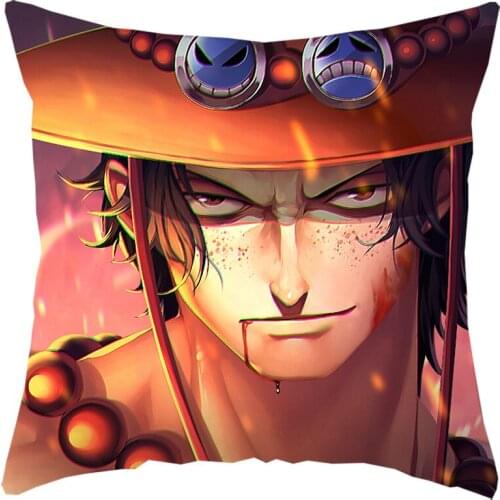 One piece pillow cover anime D. Luffy office cushion sofa printing Roronoa Zoro 45*45cm square decorative cushion cover