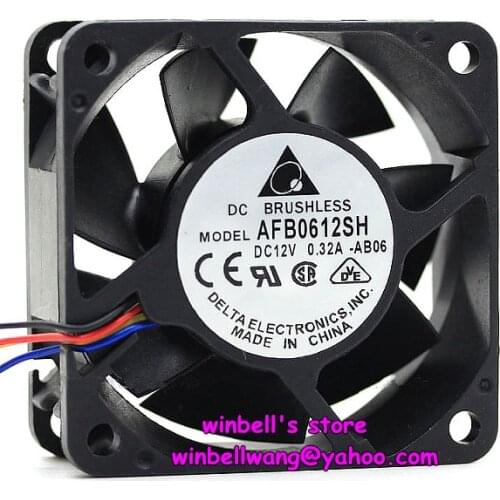 Original Delta 6025 6cm PWM cooling fan AFB0612SH 12V 0.32A 4wires