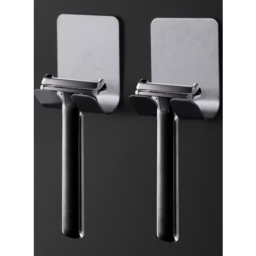 1PC 304 stainless steel Razor Holder Men Shaving Shaver Razor Stand Shelf Shaving Razor Storage Rack Bathroom Hook Organizer