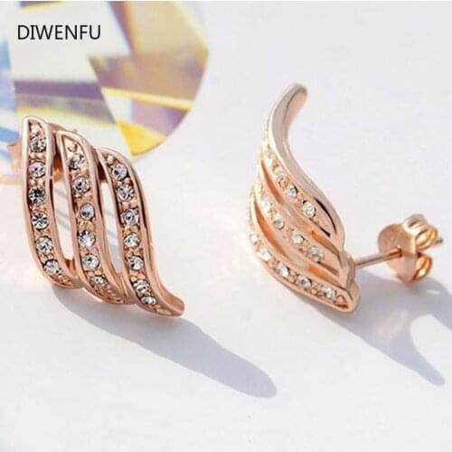 2021 Fashion Rose Color Gold Stud Earrings for Women Round Simple Crown Jade серьги Fine Valentine Jewelry 925 for Women