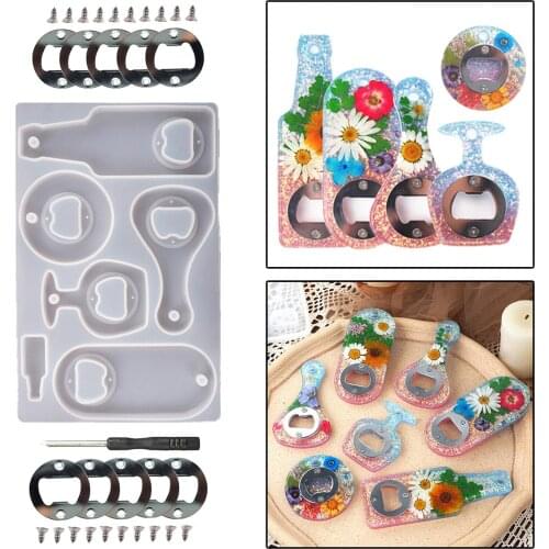Corkscrew DIY Crystal Resin Epoxy Silicone Mold Beer Spanner Opener