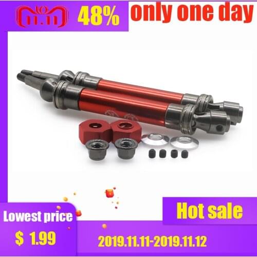 RCAWD 2PCS Steel Rear Cvd Driver Shaft For Rc Hobby Model Car 1/10 Traxxas Slash 2wd Short Course Upgraded Parts