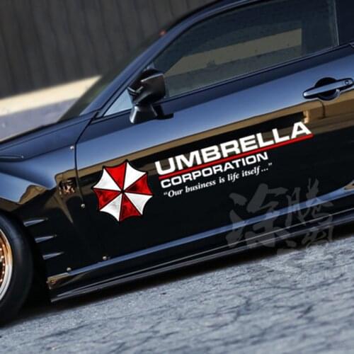 Car Styling PVC Sticker Colored Umbrella Corporation Side Door Body Garland Hood Sun Roof Fuel Cap Cool Decoration Decal35-90cm