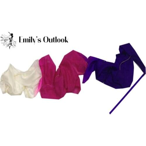 Water And Fire Dance Streamer Gymnastics Ribbons Belly Dance Real Silk Throw Streamer With Rod For Talent Shows Church Praise