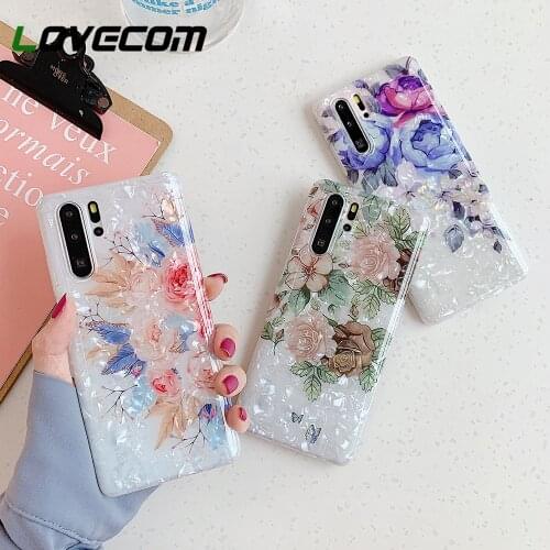 LOVECOM Vintage Flower Phone Case For Huawei P20 P30 LIte P20 P30 Pro Mate 20 Pro Nova 5i Dream Shell Case Soft IMD Phone Cover
