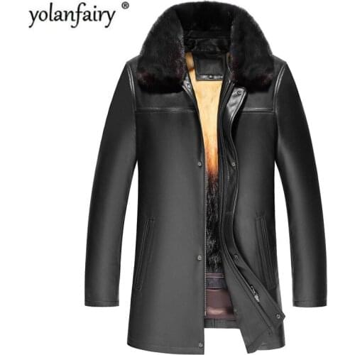 YOLANFAIRY Mens Sheepskin Jackets China