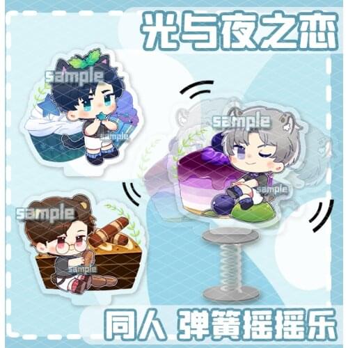 Anime Light and Night Evan Sariel Charile Jesse Osborn Acrylic Spring Shake Shake Stand Figure Cosplay Model Desk Decor Toys