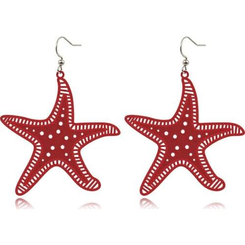 New Unique Hollow Computer Slice Drop Earrings for Women Girls Jewelry Colorful Sea star Sun smile Geometric Shape Earring