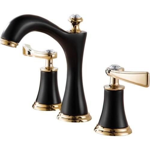 1 Set Brass Bathtub Faucet Cold Hot Mixer Tap Ceramic Valve Core Basin Faucet Deck Mounted Tub Sink Water Tap