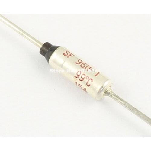 100pcs Microtemp Thermal Fuse 99 Degree TF Cutoff 15A 250V SF96U-1