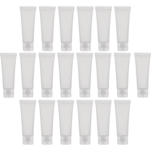 20Pcs 50ml 1.7ounce Empty Plastic Soft Tubes Sample Bottles Containers for Emulsion Shower Gel Shampoo Facial Cleanser Serums