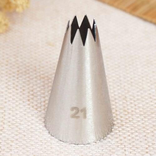 #21 Small Size Open Star Icing Piping Tips Nozzle Cake Decorating Tip Stainless Steel Baking Tools For Cakes Bakeware