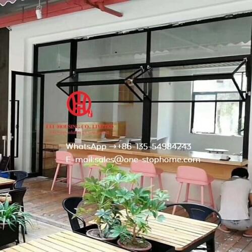 Aluminum bifold window,dining-hall,refectory window,aluminum bi folding window system smoothly maximize the opening space