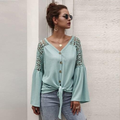 CHAMSGEND Lace Blouses