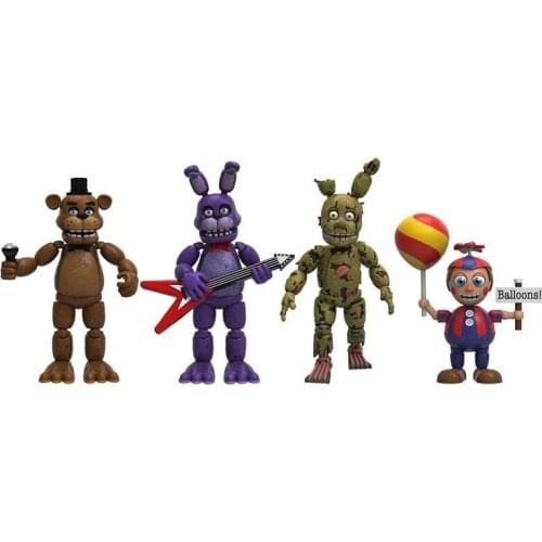 Freddy Action Figurine Bonnie Foxy Golden Freddy Fazbear Bear Balloon Boy Anime Figure Dolls Freddy PVC Model Doll No Box