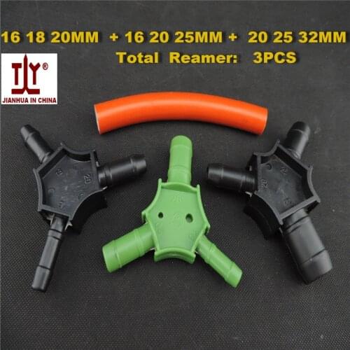 Free shipping 3pcs size 16-32mm PEX-AL Internal hand Reamer pex-al-pex pipe T-Calibrator tool Fitting for Plumbing Pipe
