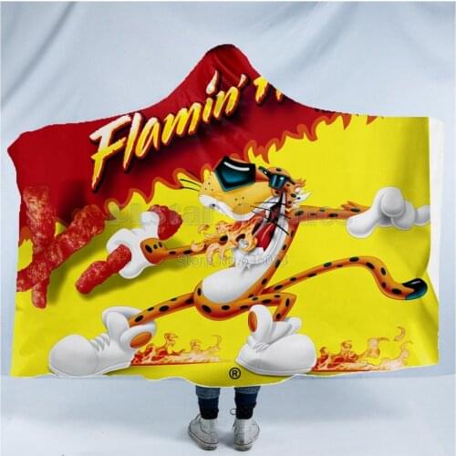 Plstar Cosmos Hot Cheetos food Harajuk funny Hooded Blanket 3D full print Wearable Blanket Adults men women style-1