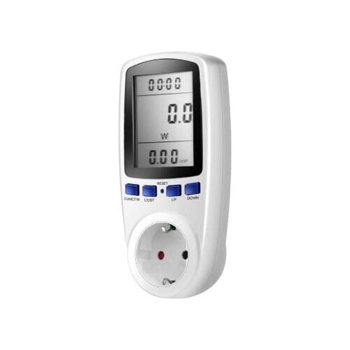 EU Plug AC Power Meters 220v Digital Voltage Wattmeter Power Consumption Watt Energy Meter Electricity Analyzer Monitor