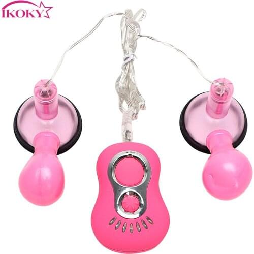 IKOKY Breast Clitoris Stimulator 7 Vibrator Speed Sex Toys for Women Nipple Pump Massager Vibrating Nipple Sucker Adult Games