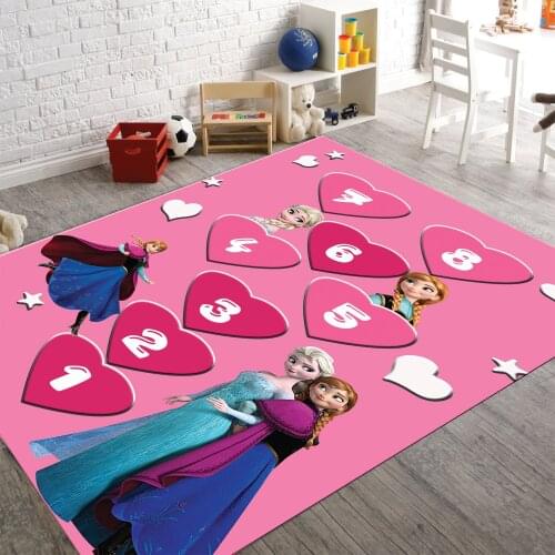 Elsa And Anna Hopscotch 12 Patterned Carpet ,Non Slip Floor Carpet,Teens Carpet,Kids Carpet,Turkish Rug