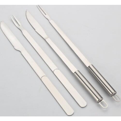 Kitchen accessories bbq Cookware Camping Stainless steel barbecue restaurant outdoor special knife and fork complete series