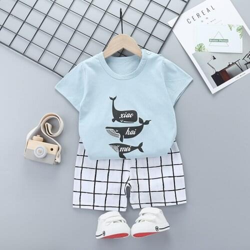 Summer Children Clothing Sets Cartoon Toddler Girls Clothing Sets Top+pant 2Pcs/sets Kids Casual Boys Clothes Sport Suits Outfit