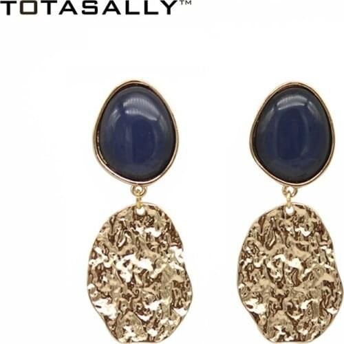 TOTASALLY Fashion vintage Designed immitation stone dangle Earrings Womens Irregular shape party drop Earrings Jewelry