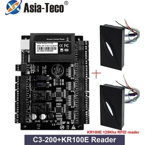 IP-based Door Access Control Panel 2pcs KR100E Reader TCP/IP RS485 Communication Advanced Access Control Wiegand 26-bit