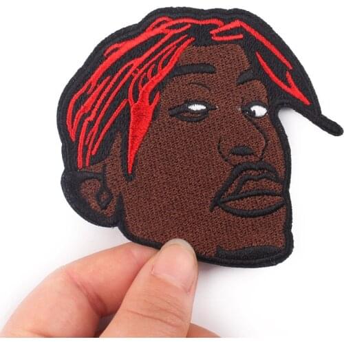 Pulaqi Rock Band Patches For Clothing Fire Guitar Hip Hop Music Patch Stripe Badges Hippie Negro Band Patches For Cloth Apparel