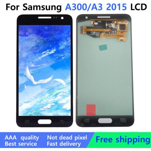 ORIGINAL For Samsung Galaxy A3 2015 LCD A300 A300H A300F A300FU LCD Display Touch Screen Digitizer Assembly For A3 LCD Screen