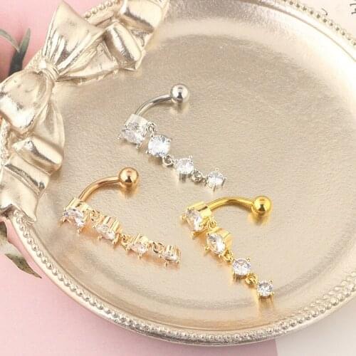 Woman Sexy Body Piercing Stainless Steel Zircon Navel Piercings Female Accessories Punk Party Women Jewelry Belly Button Rings