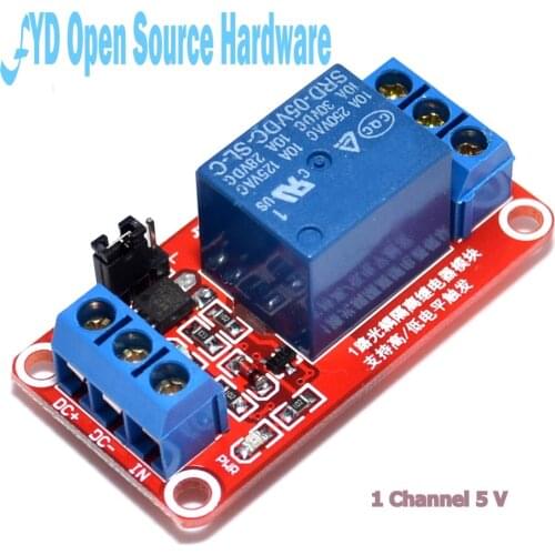1pcs 1 Channel 5V Relay Module Board Shield with Optocoupler Isolation Support High and Low Level Trigger