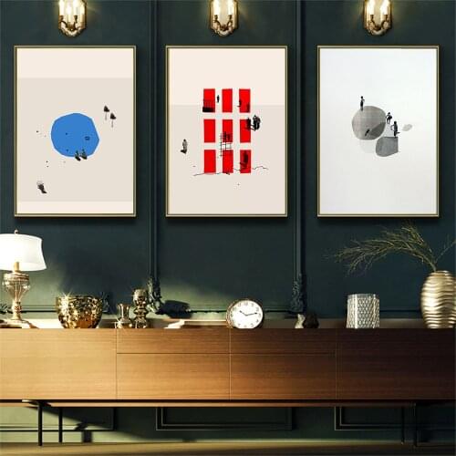 Simple Painting Art Fishing Picture Print Poster Wall Painting Nordic Home Art Wall Decoration Canvas Frameless Print Painting