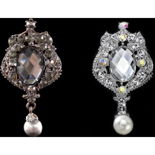 2019New 30Pcs Pearl Pendant Rhinestones Button for DIY Wedding Glass Decoraation Clothing or Crafts Accessories HZ502