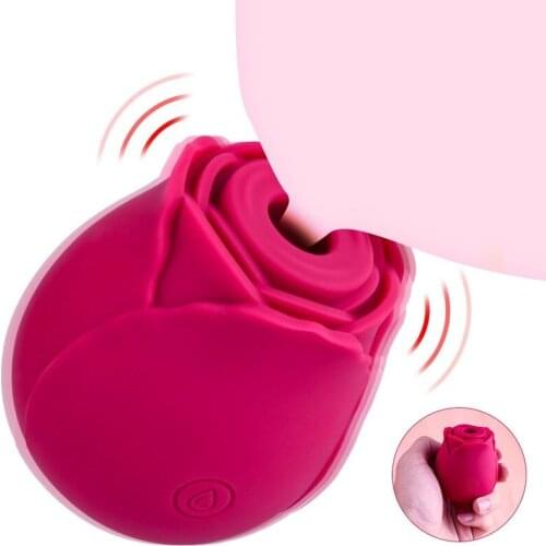 Rose Shape Vaginal Sucking Vibrators Clit Sucker Oral Nipple Clitoris Stimulation Female Masturbation Erotic Sex Toy for Women