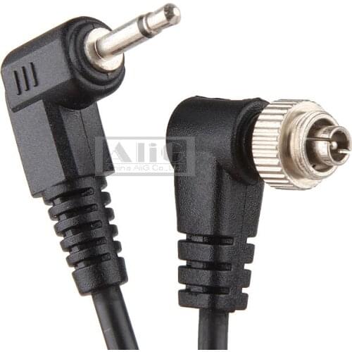 Camera Flash PC Sync Cord PC to Male 2.5mm Screw Lock for Speedlite 580EX SB-800 Godox Trigger PT-16 Photo Studio Accessories